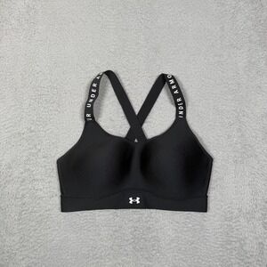 Under Armour Womens High Impact Molded Cup Sports Bra Black LG 1363353